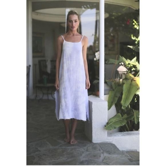 Stark X Dresses & Skirts - NWT Stark X Low Back Cami midi Dress Tie Dye Cover Up Beach Resort Sz Medium